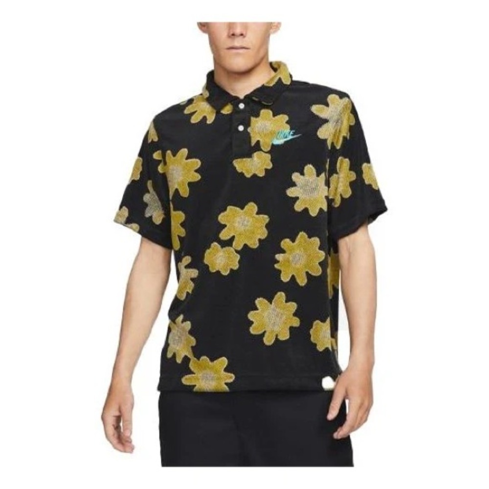 Nike Sportswear Allover Flower Polo Shirt Men’s Size Medium